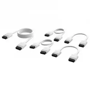 Corsair iCUE LINK Cable Kit con Conectores Rectos Blanco