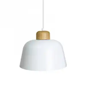 Efectoled Lámpara Colgante De Metal Y Madera Wawak Negro