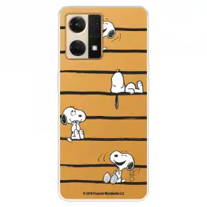Funda Para Oppo Reno 7 4g Oficial De Peanuts Snoopy Rayas - Snoopy