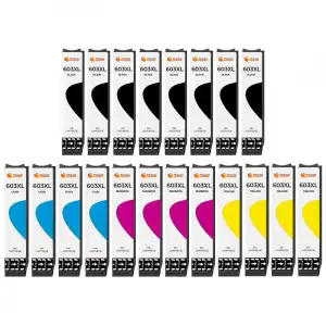 Pccom Essential Epson 603XL Cartucho Tinta Compatible Negro/Cian/Magenta/Amarillo Pack 20
