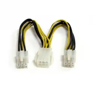 Startech Cable Divisor de Alimentación PCI Express 6 Pines 15cm