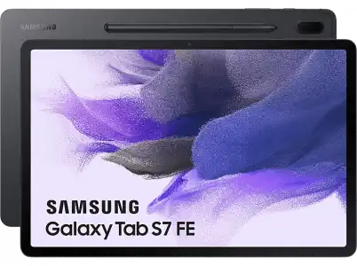 Tablet - Samsung Galaxy Tab S7 FE, 64 GB, Negro, 12.4" WQXGA, 4 Qualcomm SM7225-4-AB, Wi-Fi 6, Android