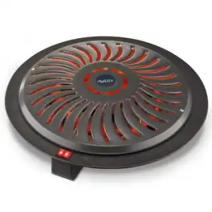 Avant Av7559 - Brasero Eléctrico 900w Con 3 Niveles De Potencia: 400w - 500w - 900w. Cable De 1,8 M, Protección Térmica. Color Gris