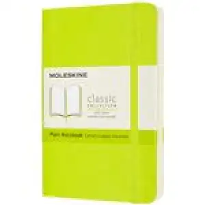 Cuaderno Moleskine Classic pocket lisa tapa blanda verde limón