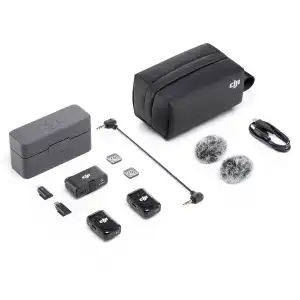 DJI - Micrófono DJI Mic 2 (2 TX + 1 RX + Estuche de carga).
