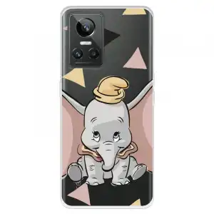 Funda Oficial de Disney Dumbo Silueta Transparente para Realme GT Neo 3