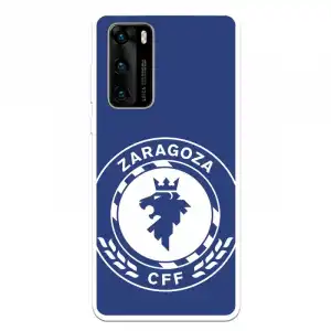 Funda Para Huawei P40 Del Zaragoza Cf Femenino Escudo Grande Fondo Azul - Licencia Oficial Zaragoza Cf Femenino