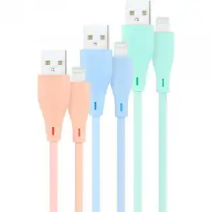 Nanocable Pack 3 Cables USB 2.0 a Lightning Macho/Macho 1m Rosa/Azul/Verde