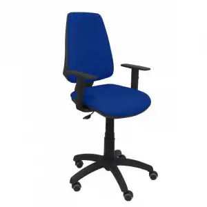 Piqueras y Crespo Elche CP Bali Silla de Oficina Brazos Regulables Ruedas Parquet Azul