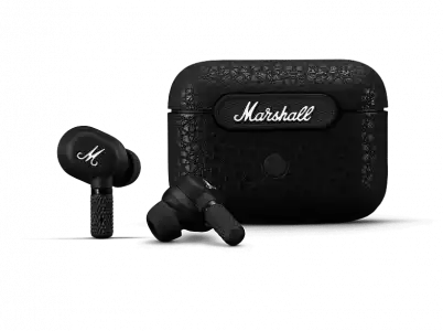 Auriculares True Wireless - Marshall Motif, 25 h, Cancelación activa de ruido, Bluetooth, Negro