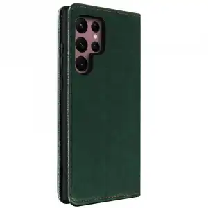 Avizar Funda Cierre Tarjetero con Soporte Vídeo Verde para Samsung Galaxy S22 Ultra