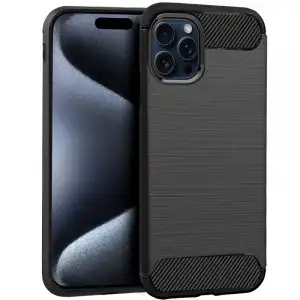 Cool Carcasa Carbón Negro para iPhone 15 Pro