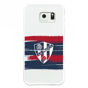 Funda Para Samsung Galaxy S6 Edge Del Huesca Rayas Transparente - Licencia Oficial Sd Huesca