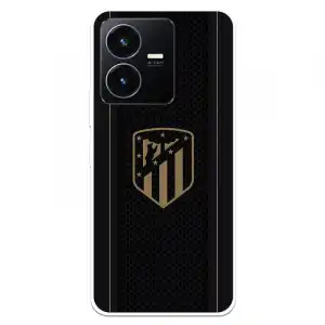 Funda Para Vivo Y22s Del Atlético De Madrid Escudo Dorado Fondo Negro - Licencia Oficial Atlético De Madrid