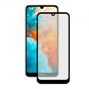 Ksix Protector de Pantalla Cristal Templado Marco Negro para Huawei Y6 2019