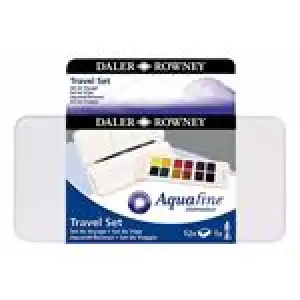 Set de viaje Daler Rowney Aquafine 12 acuarelas