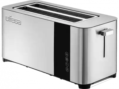 Tostadora - Ufesa Duo Plus Delux, 1400W, 2 ranuras largas, 7 niveles de tostado, Descongelar, Inox