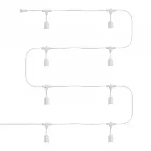 EfectoLED Guirnalda Waterproof IP65 con 8 Portalámparas E27 5.5m Blanco
