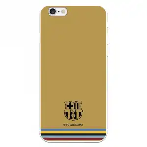 Funda Para Iphone 6 Del Fc Barcelona Escudo Fondo Mostaza - Licencia Oficial Fc Barcelona