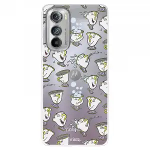 Funda Para Motorola Edge 30 Oficial De Disney Chip Potts Siluetas - La Bella Y La Bestia