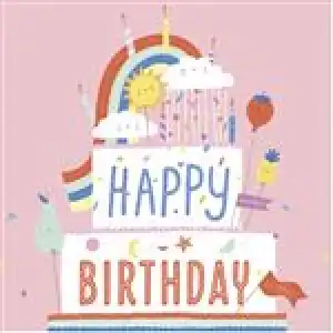 Tarjeta de felicitación pequeña Legami Rainbow Cake