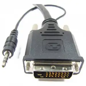 BeMatik Super Cable DVI-D con Jack 3.5mm Macho/Macho 1.8m Negro