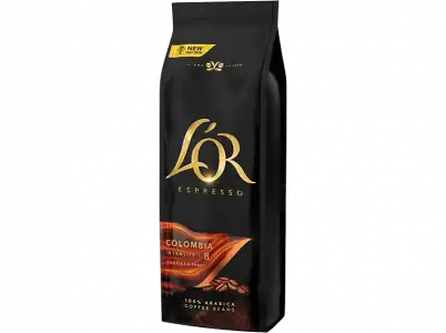 Café en grano - L'Or Espresso Colombia, 100% arábica, Intensidad 8, 500g