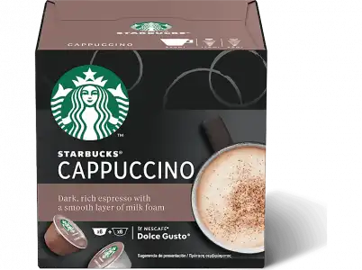 Cápsulas monodosis - Starbucks Cappuccino, 6+6 cápsulas, Para Dolce Gusto