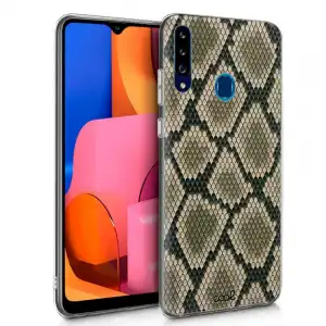 Cool Funda Silicona Flexible Dibujo Piel de Serpiente para Samsung A207 Galaxy A20s