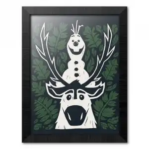 Erik Lámina con Marco Disney Frozen II Olaf y Sven 40x30cm