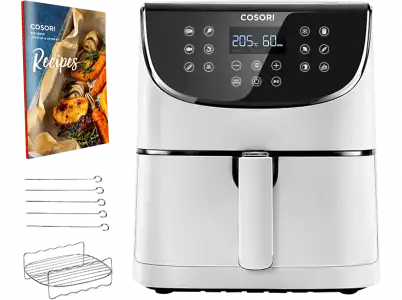 Freidora de aire - Cosori Premium Chef Edition, Capacidad 5,5L, Potencia 1700W, Temperatura máxima 205ºC, Blanco