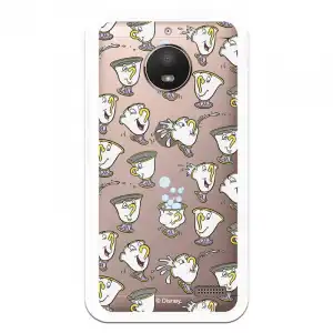 Funda Oficial Disney Chip Potts Siluetas Transparente Para Motorola Moto E4