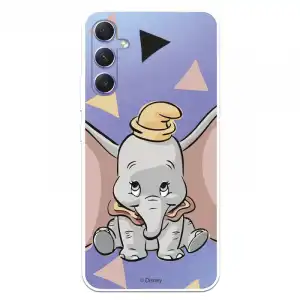 Funda Para Samsung Galaxy A34 5g Oficial De Disney Dumbo Silueta Transparente - Dumbo