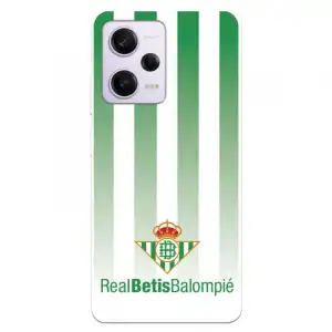 Funda Para Xiaomi Redmi Note 12 Pro 5g Del Real Betis Balompié Fondo Rayas Verdiblancas - Licencia Oficial Real Betis Balompié