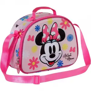 Karactermania Bolsa Portamerienda 3D Minnie Mouse Floral Rosa