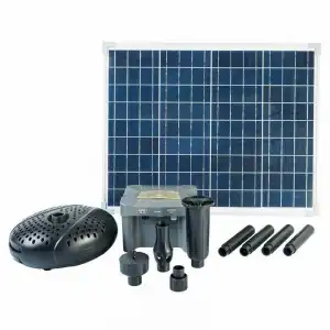 Ubbink SolarMax 2500 Conjunto con Panel Solar 35W + Bomba para Fuentes 2480 L/h + Batería Recargable
