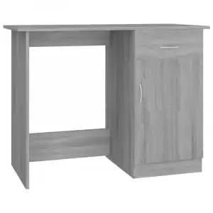 Vidaxl Escritorio De Madera Contrachapada Gris Sonoma 100x50x76 Cm