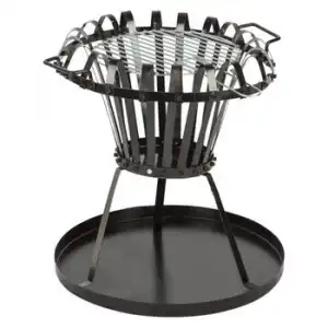 Brasero Con Parrilla Negro Practo Garden