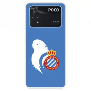 Funda Para Xiaomi Poco M4 Pro 4g Del Escudo Perico - Licencia Oficial Rcd Espanyol