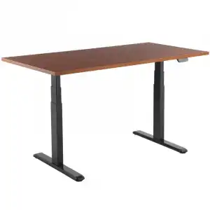 Kimex Escritorio Motorizado Ergonómico 180x75cm Nogal/Negro