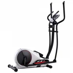 VidaXL Bicicleta Elíptica con Pulsómetro Negro/Blanco