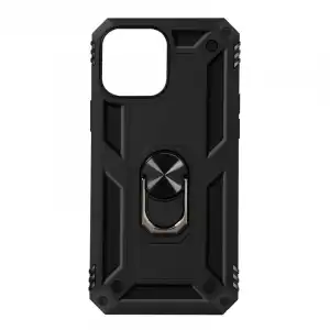 Avizar Funda Antigolpes 2 Materiales Anillo Soporte Vídeo Negra para iPhone 13