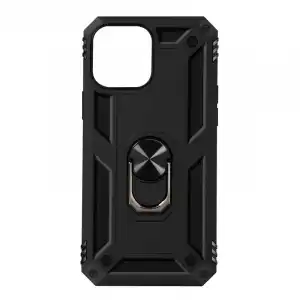 Avizar Funda Antigolpes 2 Materiales con Anillo Soporte de Vídeo Negro para iPhone 13 Pro