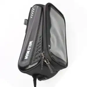 Bolsa Impermeable Para Bicicleta 1l Diseño Slim Ventana Táctil Wildman Es3 Negro