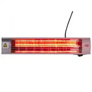 Estufa Eléctrica De Metal Plateado 2000 W Bromo