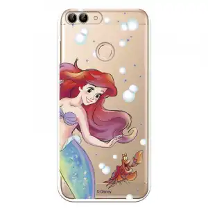 Funda Oficial Disney Sirenita Y Sebastián Transparente Para Huawei P Smart - La Sirenita