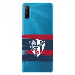 Funda Para Realme C3 Del Huesca Rayas Transparente - Licencia Oficial Sd Huesca