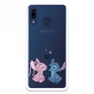 Funda Para Samsung Galaxy A20e Oficial De Disney Angel & Stitch Beso - Lilo & Stitch