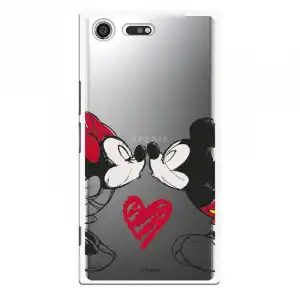 Funda Para Sony Xperia Xz Premium Oficial De Disney Mickey Y Minnie Beso - Clásicos Disney
