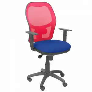 Piqueras y Crespo Jorquera Silla Malla Roja Asiento Bali Azul